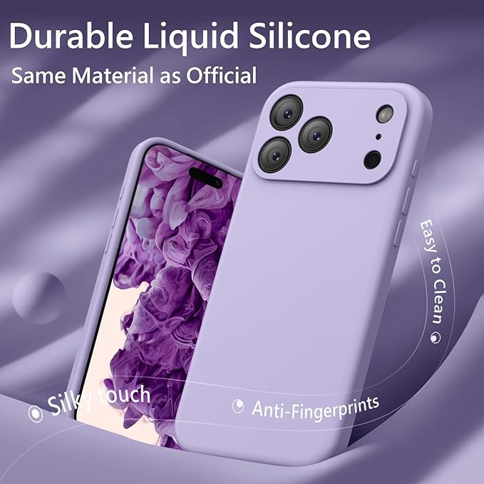 FireNova Magnetic for iPhone 17 Pro Max Case, Compatible with MagSafe, [Integrated Silicone Camera Control Button] [Camera Protection] Anti-Scratch Microfiber Lining Phone Case, 6.9", Clove Purple
