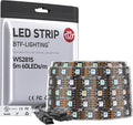 BTF-LIGHTING WS2815 (Upgraded WS2812B) LED Strip Light,UL Listed,16.4FT 300 LED/Pixels,Flexible Chasing RGB,Dual Signal Individually Addressable,5050SMD,DC12V IP67(No Adapter or Controller)