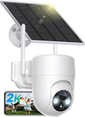 LIWAN Security Camera Wireless Outdoor, 2.4G WiFi Solar Security Cameras for Home Security, Surveillance Camera Outside, Solar Powered, 2K Color Night Vision, PIR Detection, 2-Way Talk