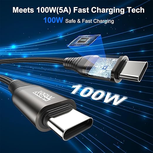 Long USB C Data Cable 15FT, 20Gbps USB 3.2 Gen 2x2 Cord 15 FT Type-C, USBC to C Fast Charging/Data/ Monitor Video Cable(100W, 20Gbps,4K@60Hz) for VR,iPhone 17-15 PM,Sam-sung,MacBook Pro,Camera-4.5M