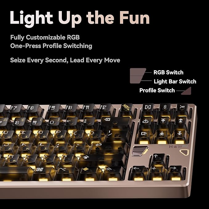 ATK x QK Hex80 HE Magnetic Gaming Keyboard, 80% TKL, CNC Aluminum, Hall-Effect Ti Switches, 8 kHz Polling, Rapid Trigger, RGB Backlight (Baby Pink)