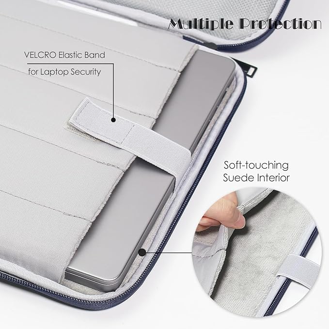 ProElife 13-Inch Laptop Sleeve Case for 2026-2024 MacBook Air 13.6 inch M5/M4 & MacBook Neo 13'' A18 Pro/iPad Pro M5 13-inch Accessory Traveling Water-Resistant Bag Portable Carrying Case (Navy Blue)