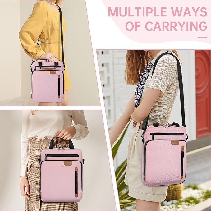 12.9 Inch Tablet Sleeve Bag, Padded Carrying Case for 13" iPad Air M4 M3 M2 2026-2024, iPad Pro M5 M4 M2 M1, Samsung Galaxy Tab S9 FE+/S9+/S8+/S7 FE/S7+ 12.4" 2022/2023, Surface Laptop Go 12.4"
