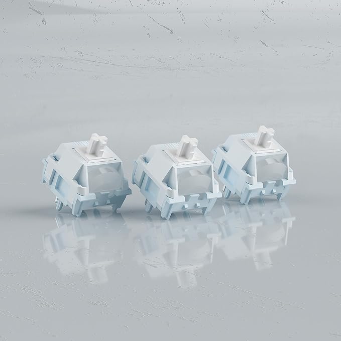 DRAOZA Kailh Butterfly Blue Keyboard Switches,Pre-lubed Linear RGB LED 5 Pin Switches for MX Mechanical Keyboard(108PCS)