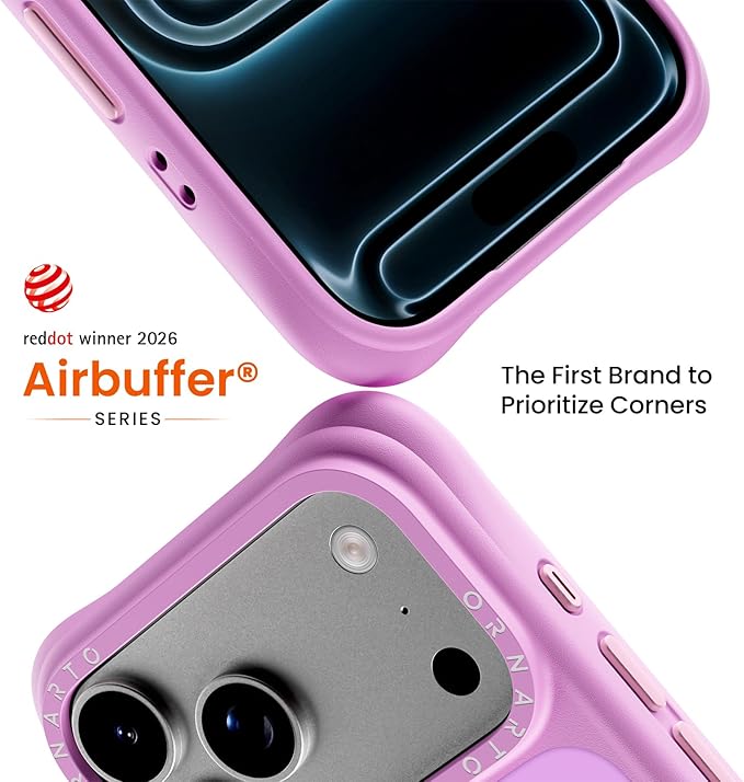 ORNARTO Magnetic for iPhone 17 Pro Max Case, 20FT Military-Grade Drop Protection, Compatible with MagSafe, Slim Shockproof Translucent Matte Phone Case for iPhone 17 Pro Max 6.9", Cherry Blossom