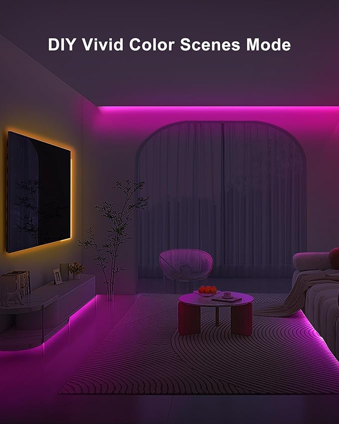 Tatazone 4.92ft Bluetooth RGB COB Led Strip Lights with Remote, Dimmable Smart App Led COB Light Strip, Color Changing Music Sync, Indoor RGB Led Lights for Bedroom, Home Decor, Party