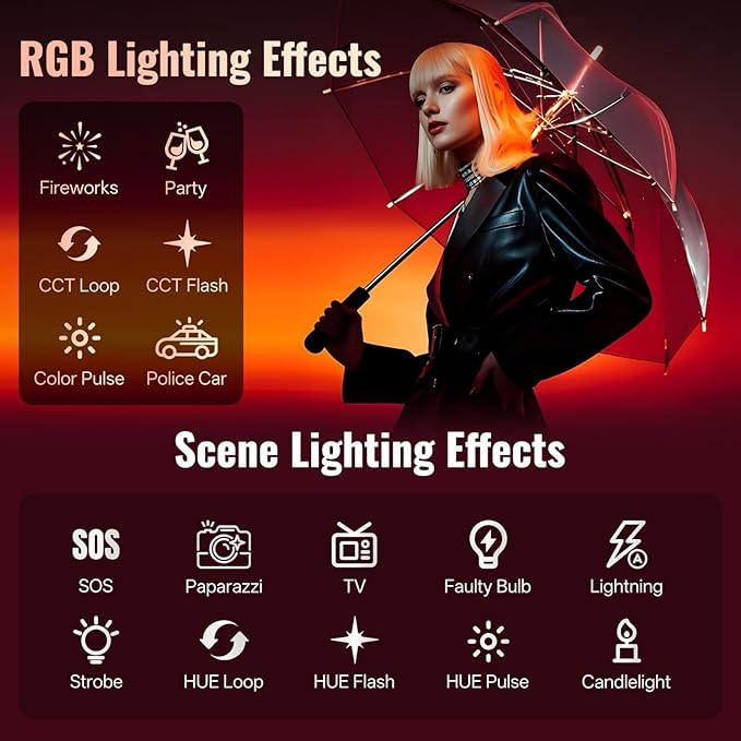 ZHIYUN MOLUS X100 RGB PRO V2 100W Full Color Portable RGB Video Light Continuous Output Lighting with PD Fast Charging,CRI 95+, APP Control 384g for Youtuber Tiktok