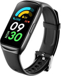 MEHRI Fitness Tracker - Smart Watch with 24/7 Heart Rate, Blood Pressure & Oxygen, Sleep & Stress Monitoring, IP68 Waterproof, Activity Tracker, Step Count, Calories, Distance & More (Black)