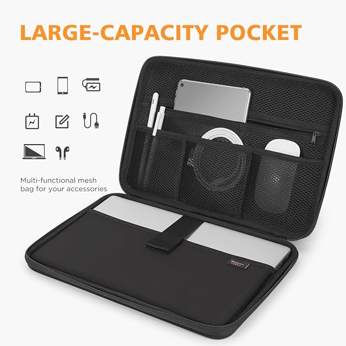 NIDOO 13.3 inch Laptop Sleeve Carrying Case 14 inch Computer Bag Shockproof Hard Shell Protective Cover Handle for 13 inch MacBook Air Pro/13.5" Surface Laptop 6/14" ThinkPad E14 Gen 6/ Dell HP Asus