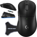 Logitech PRO X Superlight 2 DEX Wireless Gaming Mouse, Black | Lightweight, Hero 2 Sensor, 44k DPI, 5 Programmable Buttons, Lightspeed Wireless, Right Hand, PC/Mac | Signature Series Charging Dock