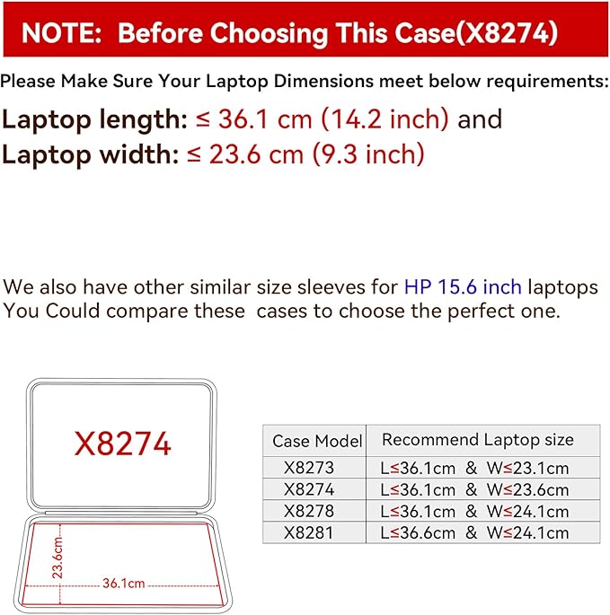 Smatree Hard EVA Protective Sleeve Case Compatible for 15.6 inch HP OmniBook 3 Laptop Next Gen AI PC/OmniBook 3 NGAI 15, for 15.6 inch HP 255 G10, for 15.6inch EliteBook 655/650 G10/G9 Notebook(X8274)