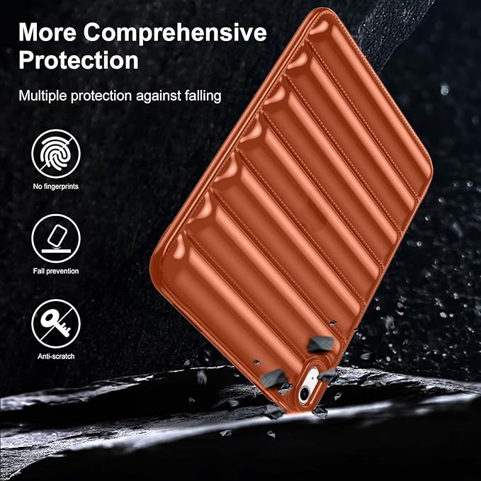 for iPad (A16) 11th Generation Case 11 inch 2025 & iPad 10th Generation 10.9 inch 2022, Slim Lightweight Shockproof Soft TPU Back Cover Silicone Bumper Anti-Yellowing Clear Shell, Brown
