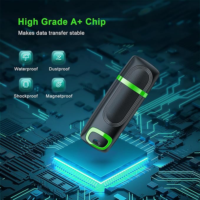 RAOYI 3 Pack 128GB Flash Drive, USB 3.0 High Speed Memory Stick Thumb Drive Jump Drive Zip Drive for Data Storage and Backup (Green,Red,Blue)