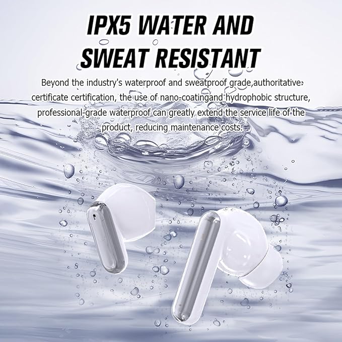 2 Pack Wireless Bluetooth Earbuds Ear Buds for iPhone Android, 2 Pairs of Blue Tooth 5.4 Ear Buds Wireless Earphones Small Mini Earbuds and Sports Running Working Out Waterproof Fitness Headphones