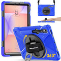 BRAECN Case for Samsung Galaxy Tab S10 Lite/S10 FE/S9 FE 5G 10.9"& S9/S8/S7 11",Heavy Duty Shockproof Silicone Cover with 360 Rotating Stand &Hand Strap, Kickstand, Shoulder Strap, S Pen Holder
