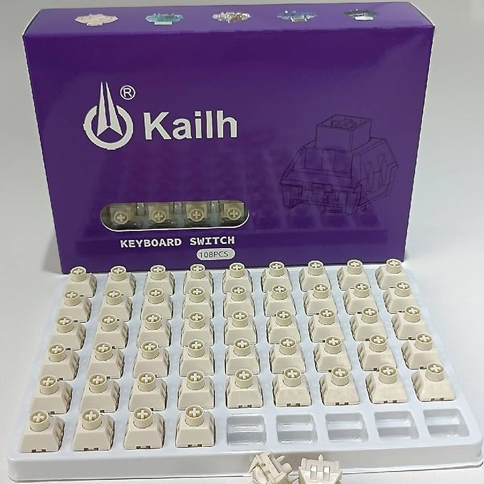 Kailh Box Ice Cream Pro Linear Switch,5-pin RGB SMD 45gf Full POM Material Pre-Lubed Key Switches for Mechanical Gaming Keyboard(Ice Cream PRO,108Pcs)