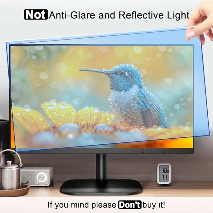 31.5-32 Inch Blue Light Filter for Computer Monitor, TV Computer Screen Blue Light Blocker Panel (28.5''x17.1''), Eye Protection Anti-Scratch HD Not Anti-Glare