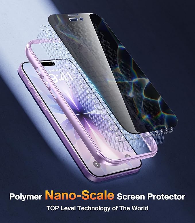 Diaclara Magnetic Designed for iPhone 17 Case 6.3'' [Full Camera Protection] Full Body Bumper with Privacy Screen Protector, [Compatible with MagSafe] Military Drop Proof Phone Case, Lavender Purple