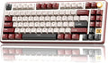 RK ROYAL KLUDGE X87 Gasket Mechanical Keyboard, 75% Wireless Gaming Keyboard with Touchable X-Plate & Volume Knob, Bluetooth/2.4GHz/Wired, Hot Swappable RGB Backlit (Red, Linear Cream Switch)