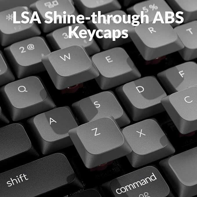 Keychron K3 QMK Ultra-Slim Wireless Mechanical Keyboard Version 3, 75% Layout Hot Swappable Banana Switch, RGB Backlight Rechargeable Wired Bluetooth Professional Office Keyboard for Mac/Windows