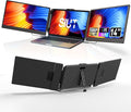 14" Triple Laptop Screen Extender - FHD 1080P Portable Monitor Work Travel Display 13-17" Laptops USB-C HDMI for Windows/Mac/Chrome