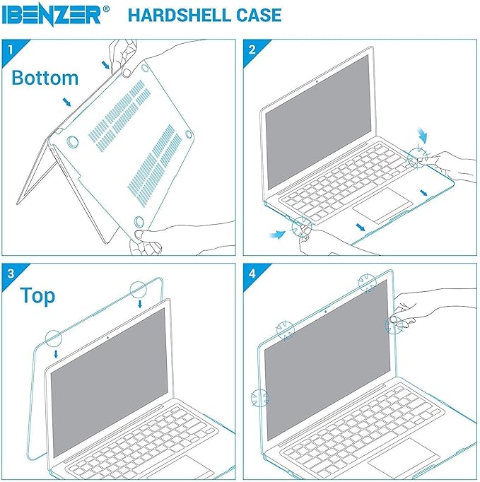 IBENZER Compatible with MacBook Air 11 Inch Case Model A1370 A1465, Soft Touch Plastic Hard Shell Case Bundle with Keyboard Cover for Mac Air 11, Royal Blue, A11RBL+1 A