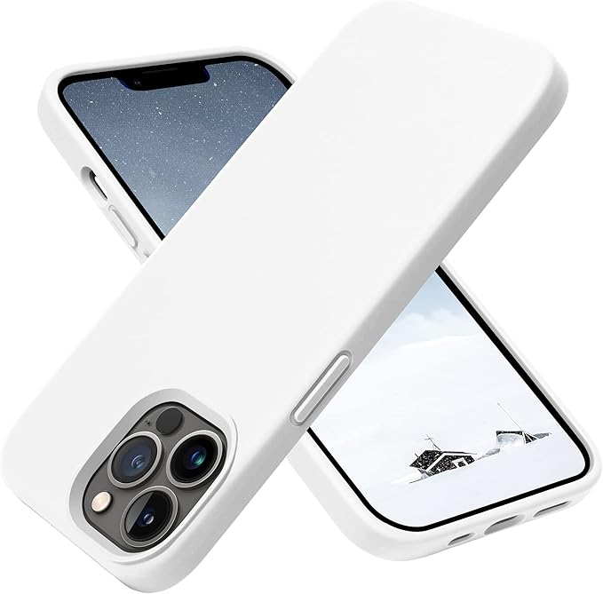 OTOFLY Designed for iPhone 13 Pro Max Case, Silicone Shockproof Slim Thin Phone Case for iPhone 13 Pro Max 6.7 inch (White)