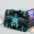 Polynesian Tribal Laptop Sleeve Case 12 Inch Laptop Cover Protective Case Portable Computer Carrying Bag Compatible with 10-17 Inch Shockproof Padded Laptop Case, Black & Green