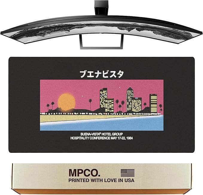 MPCO. Original Large Gaming Desk Mat – 36" x 17" Duraglyde OZGMX Buenavista Full Desk Mouse Pad for Smooth Precision – Non-Slip, Washable Extra-Large PC Mouse Pad for Gaming Sessions