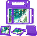 AVAWO Kids Case for iPad 9.7 2017/2018 & iPad Air 2 with Built-in Screen Protector - Light Weight Shock Proof Convertible Handle Stand Friendly Kids Cover for 9.7 iPad 5th & 6th Gen, Purple