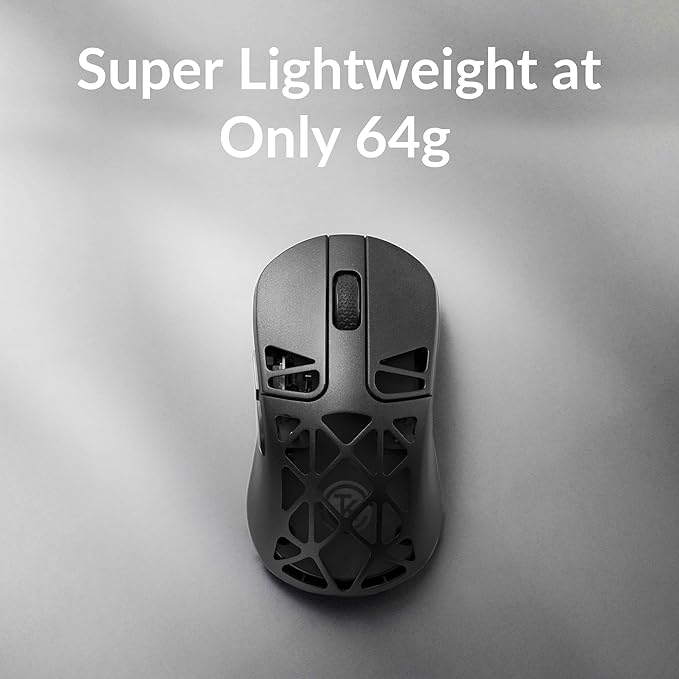 Keychron M3 Mini 4K Wireless Bluetooth 5.1/2.4 GHz/Wired Optical Mouse, Ultra-Lightweight 65g Programmable PixArt 3395 Sensor with up to 26,000 DPI/ 650 IPS for Windows Mac Linux - Metallic Black
