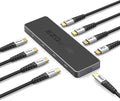 USB 4 Hub 8-in-1: Dual 4K 60Hz/8K Display, 7X USB-C Ports (3X USB4, 4X 10Gbps Data), 100W PD - Thunderbolt 3/4 Dock for MacBook Pro/Air M1/M2/M3, Windows, Chromebook