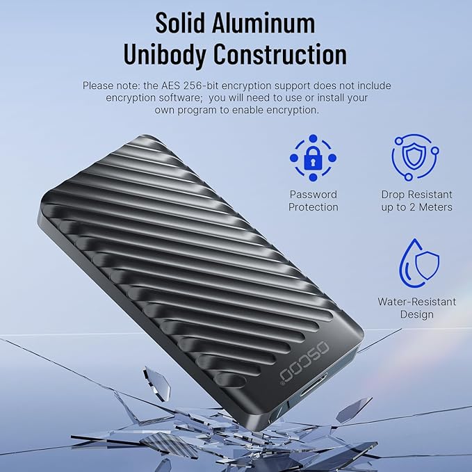 2TB External Hard Drive, Up to 2100MB/s, USB 3.2 Gen 2 Portable SSD, External Solid State Drive for Mac, Windows PC, Laptops, Gaming, iPhone — Ideal for File Backup, Content Creators & Videographers