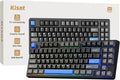 Kisnt KN85 Wireless Mechanical Gaming Keyboard, 75% Layout with RGB Backlit, Custom Hot Swappable, Creamy Sound, Bluetooth/2.4GHz/USB-C Compatible with Windows/Mac/PC (Textured Black,Linear Switch)
