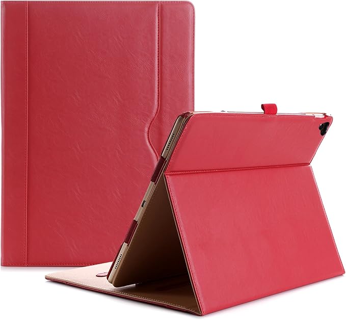 ProCase for iPad Pro 12.9 2017/2015 Case (1st & 2nd Generation), Stand Folio Case Cover for iPad Pro 12.9 Inch (Old Model 2017/2015), with Multiple Viewing Angles, Pencil Holder -Red