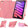 DTTO Case for iPad mini 7 (A17 Pro) 2024 / iPad mini 6 2021 8.3 inch with Pencil Holder, Multi-Angle Magnetic Standing Cover for iPad mini 7th/6th Generation [Auto Wake/Sleep], Pink