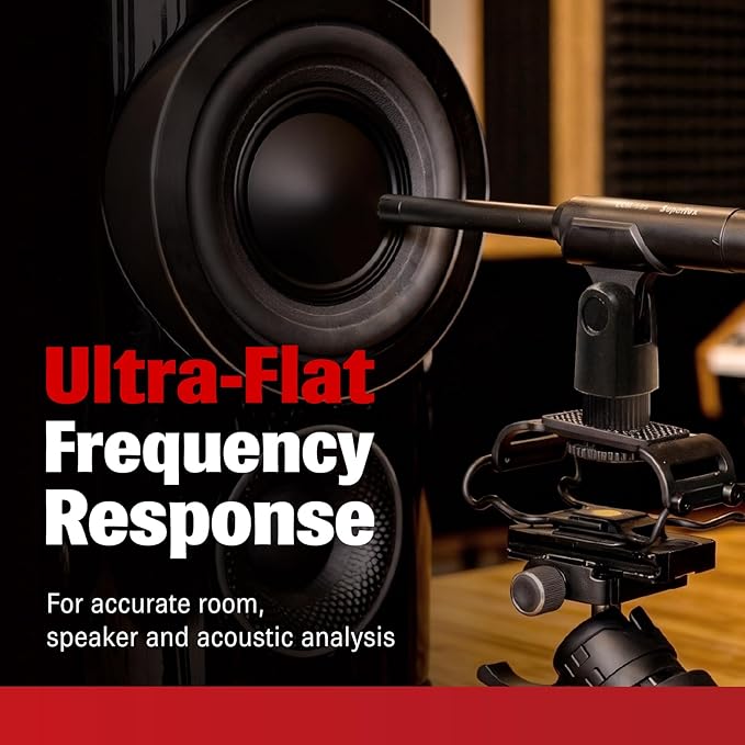 Superlux ECM999 Measurement Microphone, Omnidirectional Condenser Mic - Precision for Room Calibration, Audio Testing & Sound Analysis. Compatible with RTA Systems, Studio Recording (20Hz-20kHz, XLR)