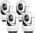Cloarks 2K Pan/Tilt Security Camera, WiFi Indoor Cameras for Home Security with AI Motion Detection, Pet/Dog/Baby Camera with Phone App, 2-Way Audio, 24/7, Siren, TF/Cloud Storage, 4 Pack