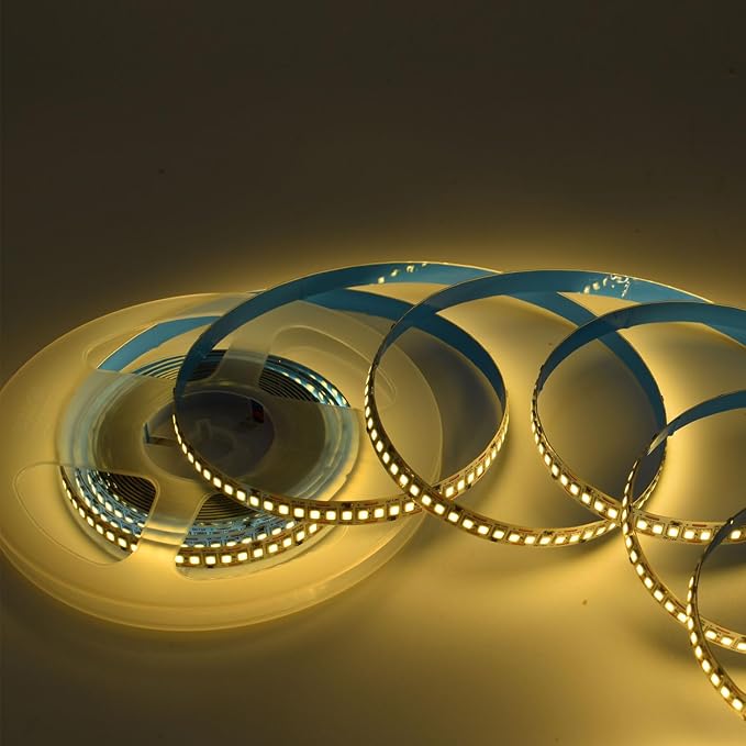 SUYOOULIN LED Strip Lights, SMD 2835 LED Strip Warm White 3000K, DC12V 1200LEDs 16.4Ft 26000LM High Density LED Light Strips Waterproof IP65, 3 Times Brightness Than SMD3528 LED Strip