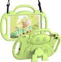 Kids Case for iPad 9th/8th/7th Generation (10.2 inch,2021/2020/2019), Kids Case for iPad Air 3rd Gen 10.5"/Pro 10.5, Durable Shockproof Cover with Shoulder Strap/Handle/Kickstand, Light Green