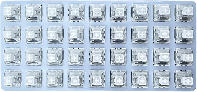 Kailh Box White Clicky Switch Mechanical Keyboard Switches for Gaming & Typing | Hot-Swappable, Dustproof, 3-Pin & 5-Pin Compatible（72pcs）