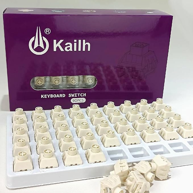 Kailh Box Ice Cream Pro Linear Switch,5-pin RGB SMD 45gf Full POM Material Pre-Lubed Key Switches for Mechanical Gaming Keyboard(Ice Cream PRO,90Pcs)