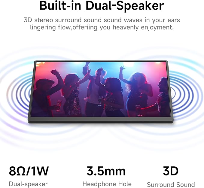 AYY 16" 2.5K 120Hz Portable Monitor, 2560x1600 HDR IPS Display, QHD 100% sRGB, USB-C & HDMI, Eye Care External Second Screen, for Laptop/PC/Phone/PS4/5/Xbox/Switch
