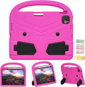 Kids Case for Apple iPad Pro 11 inch M5/M4 Tablet (2025/2024) with Pencil Holder/Handle/Kickstand Slim Lightweight Cute Soft EVA Foam Shockproof Stand Cover for Boys Girls Teens, Pink Bird