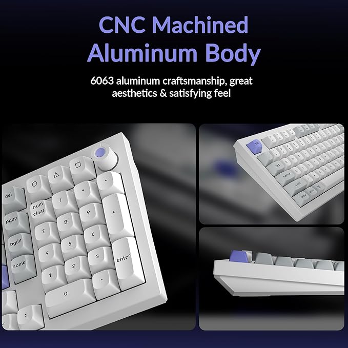 Keychron Q5 HE 96% 8K Wired Hall Effect Gaming Keyboard, Rapid Trigger Magnetic Switches Keyboard Hot Swappable, 8000 Hz Polling Rate, Adjustable Actuation, Aluminum, RGB, QMK, Mac/Windows – White