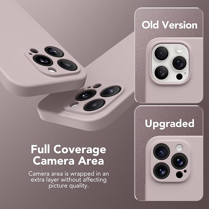 Magnetic for iPhone 15 Pro Case, Compatible with MagSafe, [Full Camera Protection][Screen Protector] Silicone Shockproof Protective Phone Case for iPhone 15 Pro 6.1", Hazel