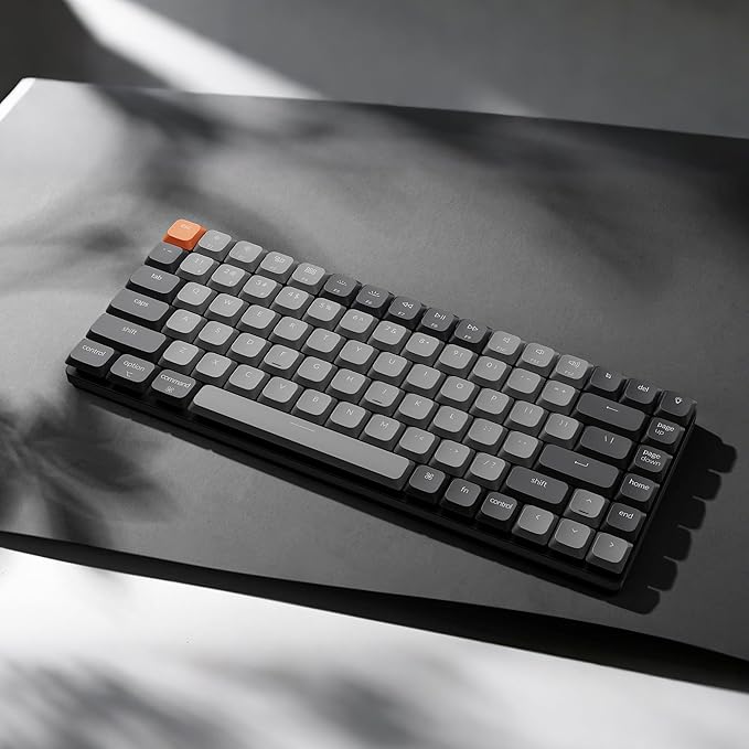 Keychron K3 75% QMK Wireless Mechanical Keyboard, Bluetooth 5.2/Wired Connection Custom Programmable RGB, Hot-Swappable with Low Profile Banana Switch for Mac Windows Linux - Version 3