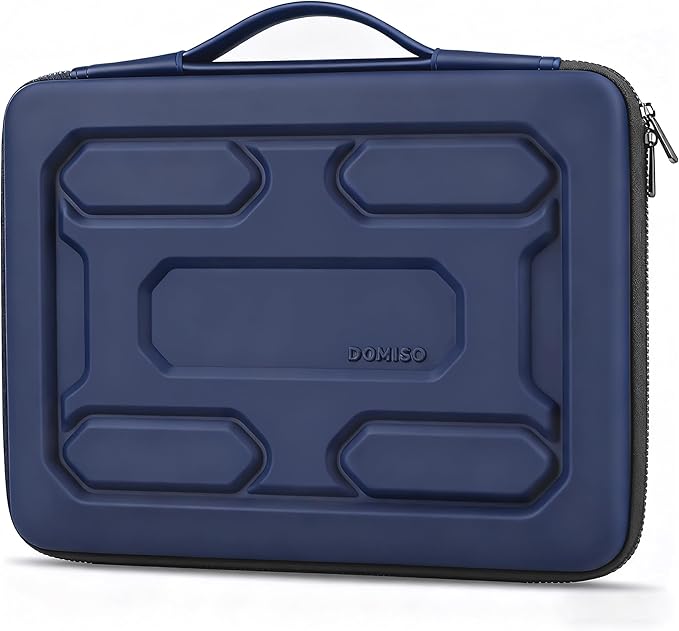 DOMISO 17 inch Laptop Sleeve with Handle Shockproof Waterproof EVA Protective Case for 17.3" ZBook Fury 17.3 G8/MSI GS73VR Stealth Pro/HP Envy 17/LG Gram 17"/ROG Strix GL702VS, Dark Blue