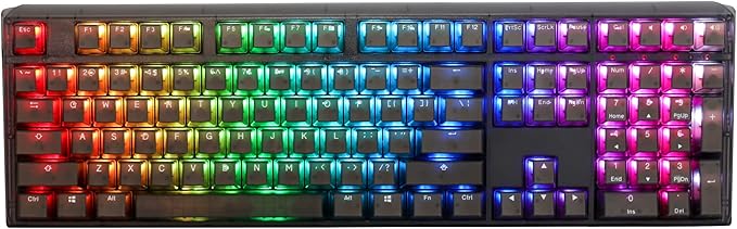 Ducky One 3 Aura Clear Black Hotswap RGB Double Shot PBT Mechanical Keyboard Cherry MX Silver