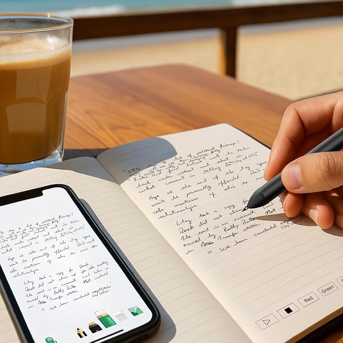 Digital Notebook Smart Pen Set | Real Time Sync from Paper to App, Bluetooth Pen with OCR and Audio Recording | Gift for Students, Creators & Professionals